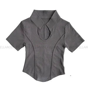 کراپ استین کوتاه رز